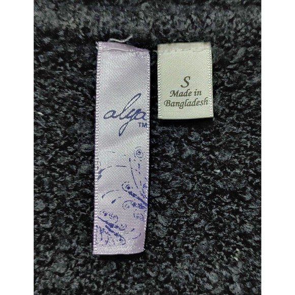 Alya Womens Textured Open Front Drapped Cardigan Color Black Size Small D01-0239 - Picture 6 of 11